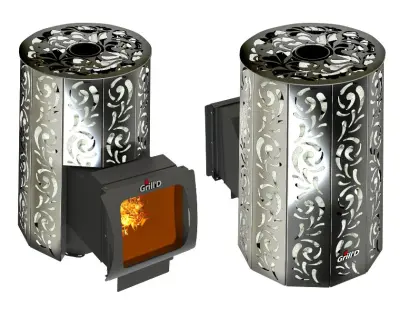 Фото Дровяная банная печь Grill'D Violet Long Window Max в магазине Woodson Фото Дровяная банная печь Grill'D Violet Long Window Max в магазине Woodson