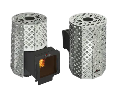 Фото Дровяная банная печь Grill'D Violet Steel Romb Long Window Max в магазине Woodson Фото Дровяная банная печь Grill'D Violet Steel Romb Long Window Max в магазине Woodson