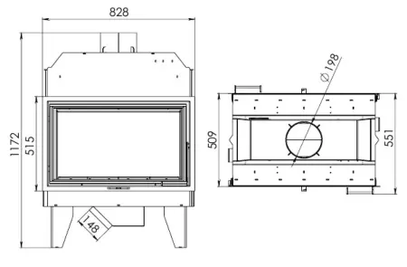 Топка каминная АВРОРА С2