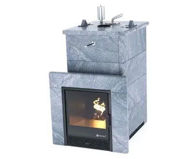 Фото Печь для русской бани Сочи в полноценном кожухе (талькохлорит) в магазине Woodson