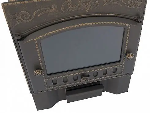 Фото Печь банная чугунная "Сибирь-24". Каминная дверца "Сибирь" (Сетка) в магазине Woodson