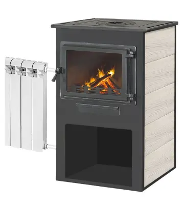 Фото Камин ЭТНА (Панорама) с плитой и т/о "Бежевый" Ø150мм в магазине Woodson Фото Камин ЭТНА (Панорама) с плитой и т/о "Бежевый" Ø150мм в магазине Woodson