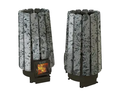 Фото Дровяная банная печь Grill'D Cometa Vega 180 Short Stone Pro (Серпентинит) в магазине Woodson