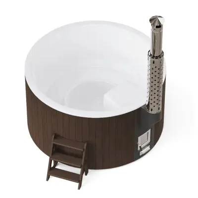Купель композитная круглая ELITE 200 с подогревом (термососна темная)