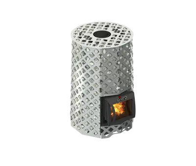 Фото Дровяная банная печь Grill'D Violet Steel Romb Short в магазине Woodson Фото Дровяная банная печь Grill'D Violet Steel Romb Short в магазине Woodson