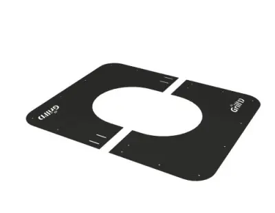 Фото Фланец декоративный сборный Grill'D 500*500 (D250) черный 