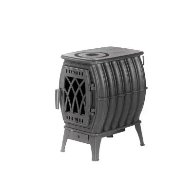 Фото Печь- камин отопительно-варочная "Бахта" (цв. серый) в магазине Woodson