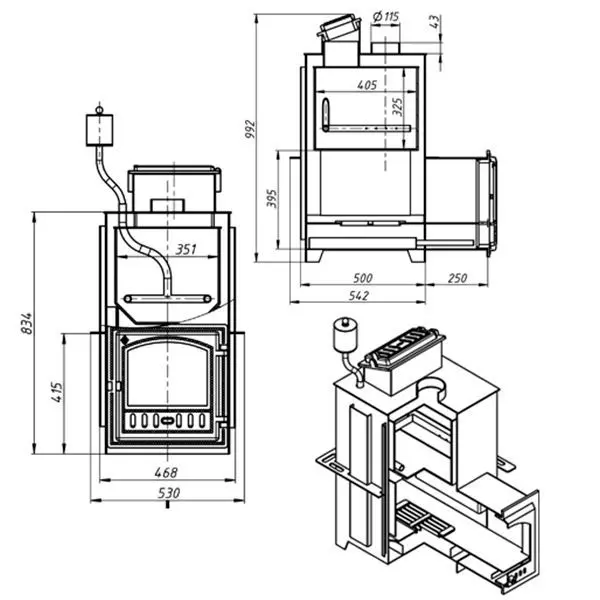 Фото Печь для бани Эверест INOX 20 (280) под обкладку (AISI 430) в магазине Woodson Фото Печь для бани Эверест INOX 20 (280) под обкладку (AISI 430) в магазине Woodson