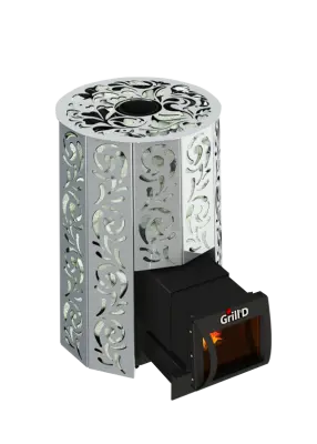 Фото Дровяная банная печь Grill'D Violet Steel Long в магазине Woodson Фото Дровяная банная печь Grill'D Violet Steel Long в магазине Woodson
