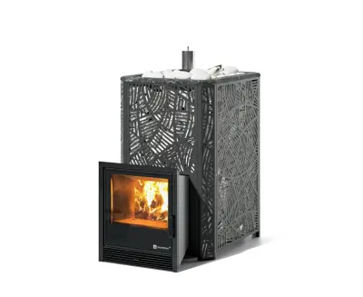 Фото Печь Изистим Ялта 35/2024 - Модерн черный  в магазине Woodson Фото Печь Изистим Ялта 35/2024 - Модерн черный  в магазине Woodson