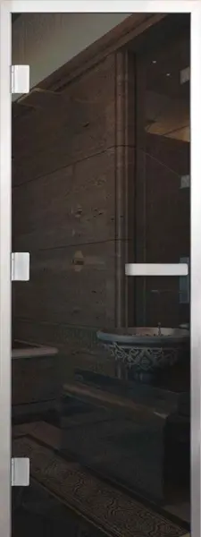 Дверь Хамам Элит 60G Серая 1900*700 L, без порога