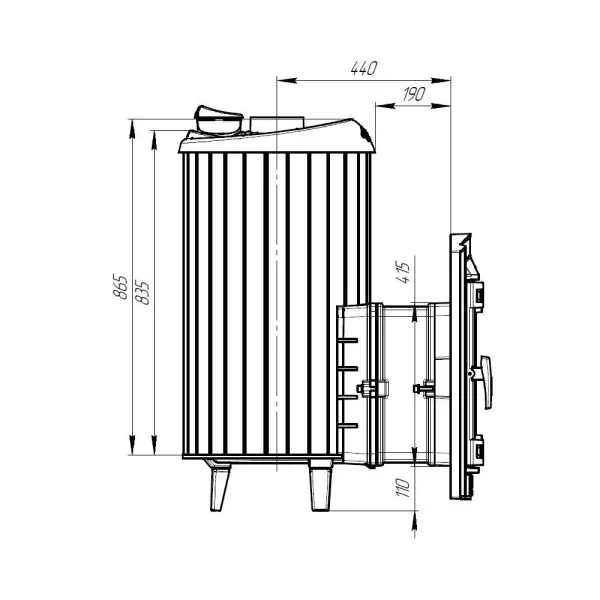 Фото Печь банная "Атмосфера XL" в ламелях "Пироксенит" наборный рисунок в магазине Woodson
