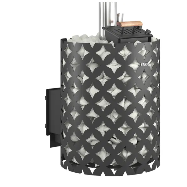 Фото Чугунная печь для бани ЭТНА Стандарт 24 (Панорама) "М" Закрытая каменка в магазине Woodson Фото Чугунная печь для бани ЭТНА Стандарт 24 (Панорама) "М" Закрытая каменка в магазине Woodson