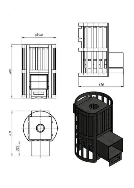 Фото Печь ВЕЗУВИЙ Ураган Стандарт 12 (ДТ-3) в магазине Woodson Фото Печь ВЕЗУВИЙ Ураган Стандарт 12 (ДТ-3) в магазине Woodson
