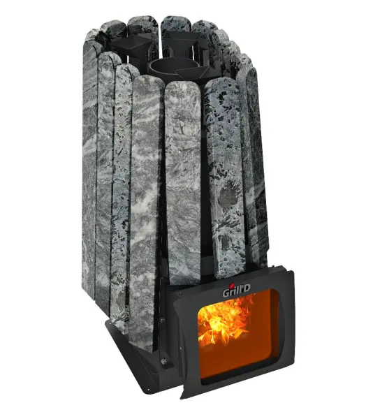 Фото Дровяная банная печь Grill'D Cometa Vega 350 Short Window Max в магазине Woodson Фото Дровяная банная печь Grill'D Cometa Vega 350 Short Window Max в магазине Woodson