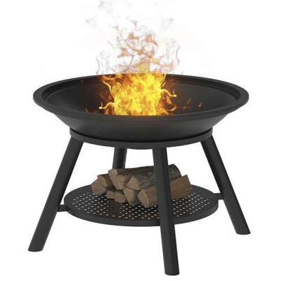 Чугунная Костровая чаша "Фантастик" Ø 700 Престиж (чаша + подставка престиж +крышка)