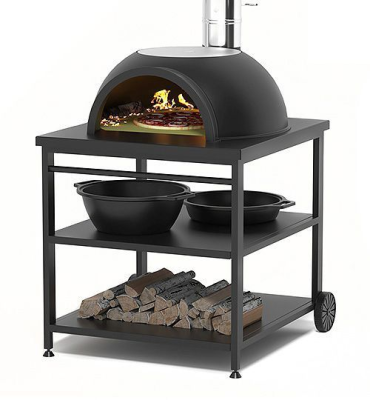 Садовая чугунная печь "Легенда Гарден" (с основанием из немецкого шамота) на подставке