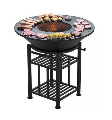 Fantastic Grill Везувий Ø 1000  (чаша+подставка+плита+решетка чугунная"СТЕЙК" Ø 450мм+крышка)