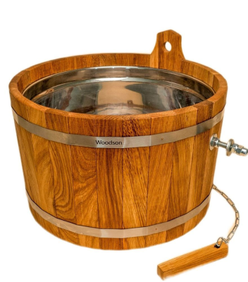 Обливное устройство Woodson с нержавеющей вставкой, 17 л., дуб