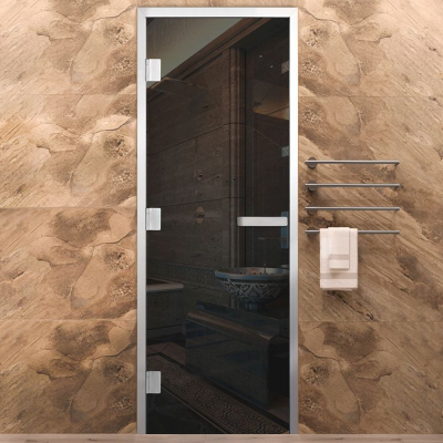 Дверь Хамам Элит 60G Серая 1900*700 L, без порога