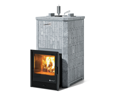 Фото Печь Сочи  в полноценном наборном кожухе Талькохлорит в магазине Woodson