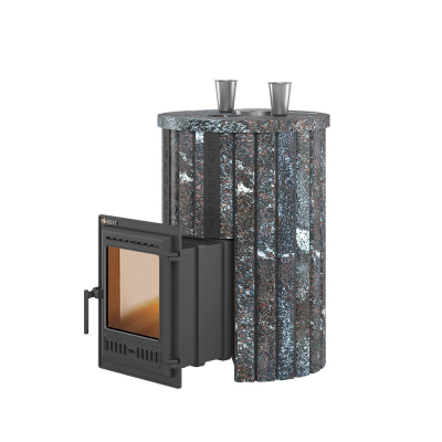 Фото Печь для бани Эверест "Steam Master" 30 (320) ЧУГУН Ламель Амфиболит, S-20 в магазине Woodson