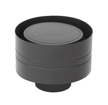 Фото Дымоход ТиС выход через СТЕНУ (термоэмаль-чёрная) 