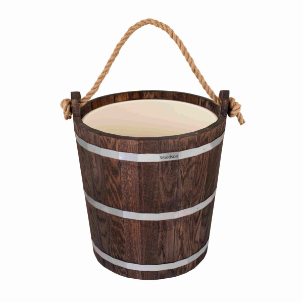 Запарник Woodson с пластиковой вставкой, 20 л., дуб в тёмном