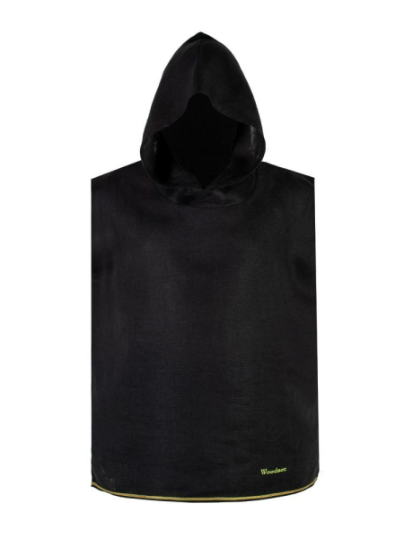 Комплект банщика #1 Woodson, чёрный лён c цветной полосой (54-56)