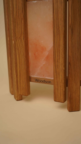 Абажур Woodson тройной с гималайской солью, дуб