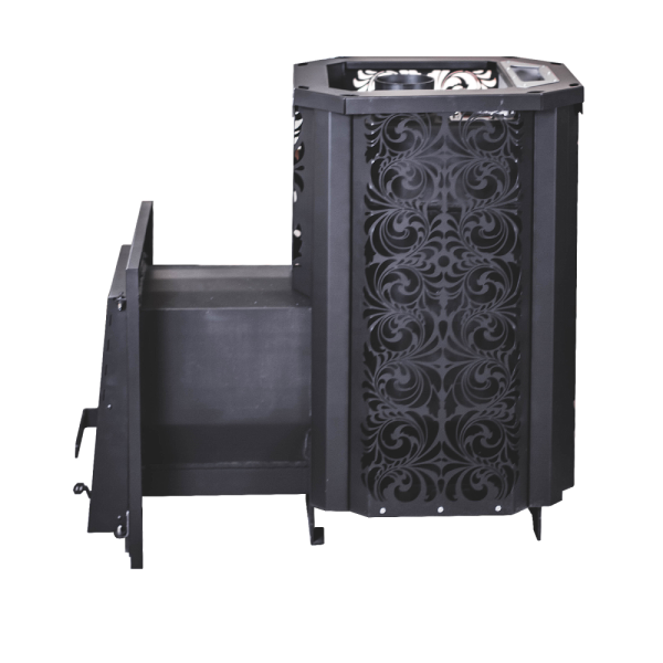 Фото Печь банная HARD 30L "Хохлома" Панорама в магазине Woodson Фото Печь банная HARD 30L "Хохлома" Панорама в магазине Woodson