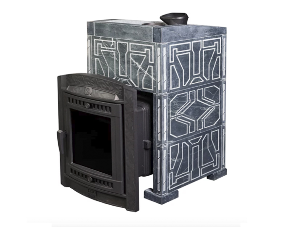 Фото Печь банная "Атмосфера XL" в облицовке "Талькохлорит УЗОР №7" в магазине Woodson