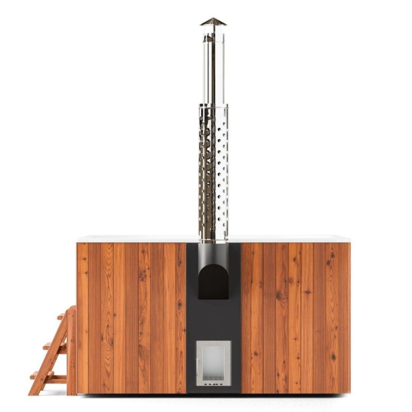 Купель композитная ELITE QUATTRO 200 с подогревом (тёмная термососна) +аэромассаж 