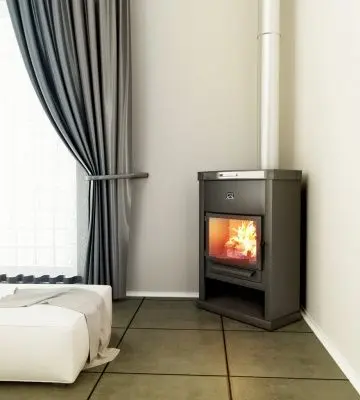 Фото Камин отопительно-варочный угловой ТЕПЛОДАР ОВ-120 в магазине Woodson